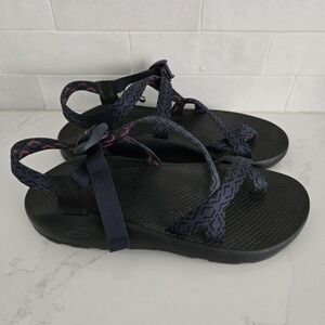 Chaco Mens Z/2 Single Strap Toe Loop Adjustable Sandals Waterproof Hiking Navy